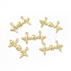 Rack Plating Brass Connector Charms KK-B065-25G-4