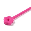 Flower Shape Silicone Cable Zip Ties AJEW-C034-01G-2