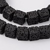 Synthetic Lava Rock Bead Strands G-N0104-8mm-18-1