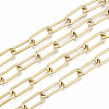 3.28 Feet PVD Vacuum Plating 304 Stainless Steel Paperclip Chains X-CHS-N001-02G-1