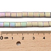 Electroplated Frosted Non-magnetic Synthetic Hematite Beads Strands G-G089-B01-13-4