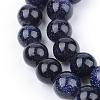 Synthetic Blue Goldstone Beads Strands G-Q462-4mm-28-1