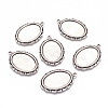 Metal Alloy Pendant Cabochon Settings PALLOY-A15605-AS-NF-2