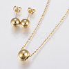 304 Stainless Steel Jewelry Sets SJEW-H122-03G-1