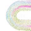 8 Strands Transparent Gradient Color Glass Bead Strands GLAA-SC0002-02C-1