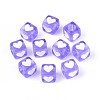 Spray Painted Transparent Acrylic Beads OACR-N140-02B-1