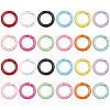 PandaHall Elite 24Pcs 12 Colors Zinc Alloy Spring Gate Rings FIND-PH0017-35-1