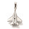 Anti-Tarnish 304 Stainless Steel Pendants STAS-U035-35P-02-1
