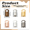 180Pcs 6 Colors Brass Folding Crimp Ends KK-LP0004-66-2