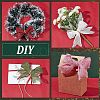 28Pcs 7 Colors Burlap Bowknot Ornament Accessories HJEW-AR00010-4