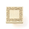 Square Flower Frame Brass Stamp Heads AJEW-M037-06G-02-2