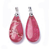 Natural Regalite/Imperial Jasper/Sea Sediment Jasper Pendants G-L515-02A-2