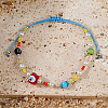 Imitation Pearl Round & Glass Evil Eye Braided Beaded Bracelets CU5744-3