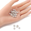Brass Rhinestone Spacer Beads RB-YW0001-04D-01S-5