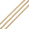 Ion Plating(IP) 304 Stainless Steel Faceted Curb Chains CHS-G027-07G-1
