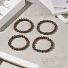 4Pcs 4 Style Natural Wenge Wood & Synthetic Hematite Beaded Stretch Bracelets Set for Women BJEW-JB09156-5