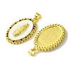 Real 18K Gold Plated Brass Micro Pave Cubic Zirconia Pendants KK-H472-11G-01-2