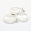 Teardrop Natural Quartz Crystal Pendants G-Q368-08-2