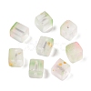 Frosted Glass Beads with Golden Glitter Powder DGLA-NH001-8mm-01E-1