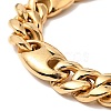 Ion Plating(IP) 304 Stainless Steel Coffee Bean Link Chain Bracelet for Men Women BJEW-E009-19G-02-2