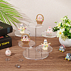 5-Tier Round Acrylic Finger Ring Rotating Display Risers RDIS-WH0018-06A-5