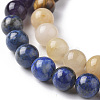 7 Chakra Theme Natural Red Rainbow Jasper & Yellow Aventurine & Tiger Eye & Green Aventurine & Blue Spot Stone & Lapis Lazuli & Amethyst Beads Strands G-F668-23-8mm-3