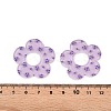Flower Theme Printed Acrylic Pendants OACR-T028-06C-3
