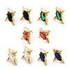 Cubic Zirconia Star Stud Earrings EJEW-G297-26G-1