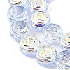 Electroplate Baking Paint Transparent Glass Beads Strands GL-CBA2ED2-05J-3