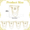 5Pcs Rhinestone Eye & Alloy Star Charms Safety Pin Brooch JEWB-CJ0003-44-2