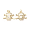 Brass Micro Pave Cubic Zirconia Pendants KK-B083-05G-1