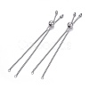 Tarnish Resistant 304 Stainless Steel Slider Bracelet/Bolo Bracelets Making MAK-L024-01P-1