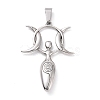 Non-Tarnish 304 Stainless Steel Manual Polishing Big Pendants STAS-G276-07P-2