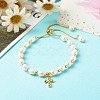 Adjustable Natural Pearl Beads Slider Bracelets BJEW-JB06531-02-2