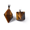 Natural Tiger Eye Pendants G-N326-107D-4