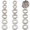 18Pcs 3 Style Alloy Grommet Eyelet Findings FIND-WR0006-18P-1