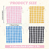 4Pcs 4 Colors Tartan Linen Storage Bags ABAG-CY0001-08-2