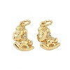 Brass Micro Pave Cubic Zirconia Pendants KK-P325-12G-1