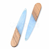 Resin & Walnut Wood Pendants X-RESI-S389-039A-3