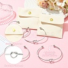 6Pcs Knot Shape Cuff Bangle BJEW-YW0001-19-4