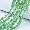 Electroplate Glass Beads Strands X-EGLA-A034-T10mm-B11-1