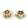 UV Plating Rainbow Iridescent Acrylic Beads OACR-A018-04C-3
