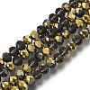Electroplate Transparent Glass Beads Strands EGLA-A034-T4mm-O22-1