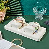 2-Slot Microfiber Bracelet Jewellery Display Stands RDIS-WH0015-03-3