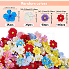 200Pcs 4 Styles Cloth Artificial FLower AJEW-SP0003-68-2