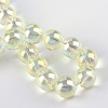 Electroplate Glass Beads Strands X-EGLA-Q062-8mm-A02-3