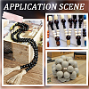 200Pcs 4 Colors Spray Painted Round Natural Schima Wood Beads WOOD-PA0001-73D-6