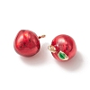 2pcs Brass Enamel Charms KK-YW0001-90-2
