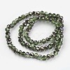Electroplate Transparent Glass Beads Strands EGLA-A034-T6mm-P08-2