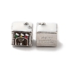 Christmas Theme Alloy Enamel European Beads PALLOY-D058-01P-03-1